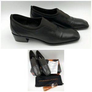 Donald J Pliner Brown Soft Leather Loafer Shoes 7 N LIBBY Square Toe w/ Box